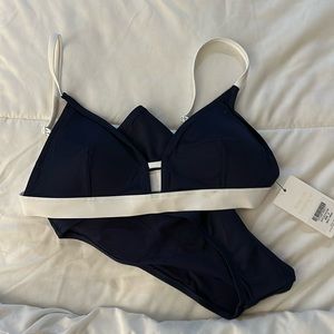 NWT Lively Bathing Suit Navy and White Size Small